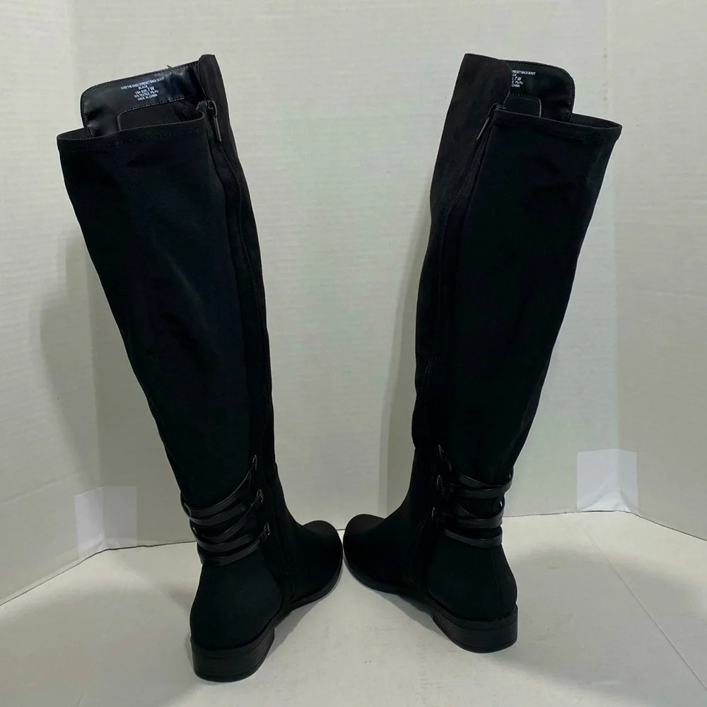Lane Bryant || Woman’s black Over the knee corset black boots 7w